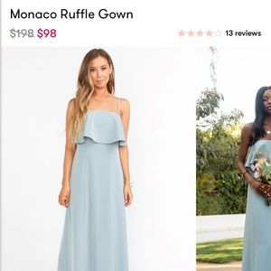 Show Me Your Mumu Monaco Gown in NAVY** stretch crepe